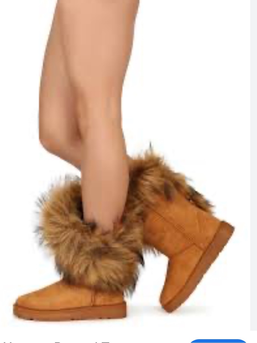 Bamboo Frozen Black Furry Winter Lug Sole Boot 8.5-9